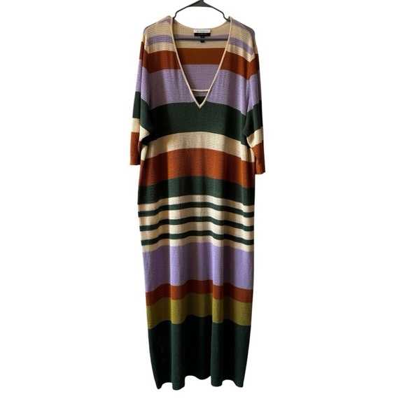 Eloquii Elements Women’s Plus Size Striped Crochet Knit Dress Size 26/28 - Picture 5 of 9